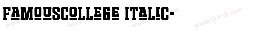 FamousCollege Italic字体转换